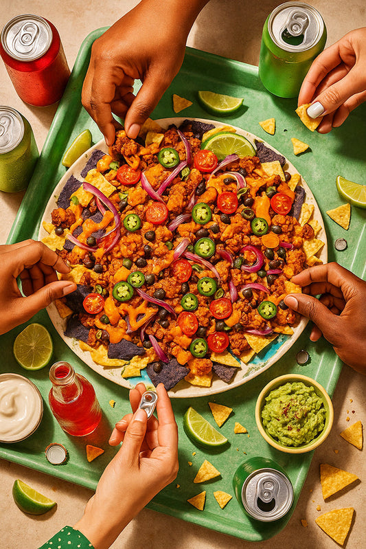 Oven-Baked Vegan Tempeh Nachos with Cashew Sour Cream