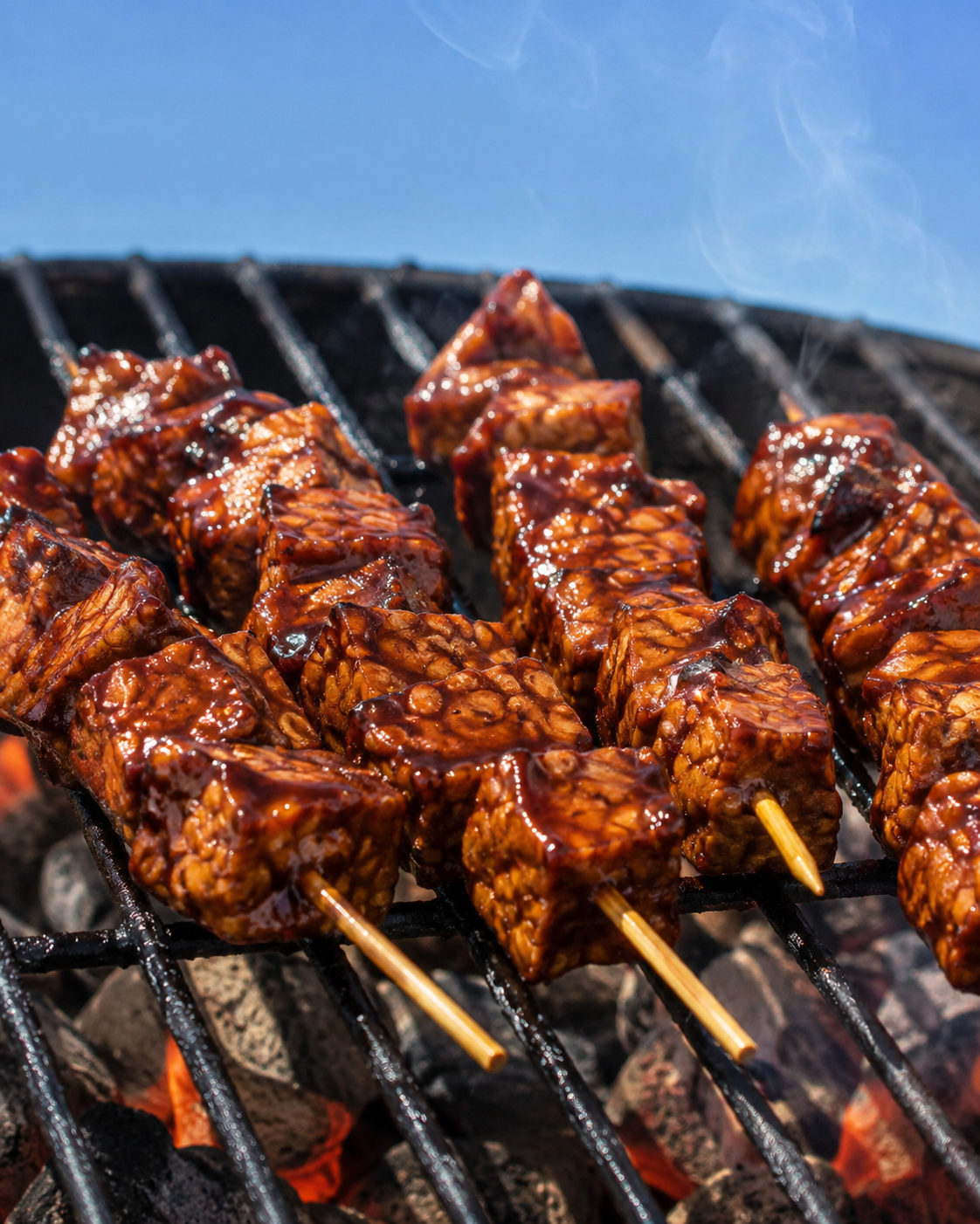 Traditional Tempeh in Spicy BBQ Sauce