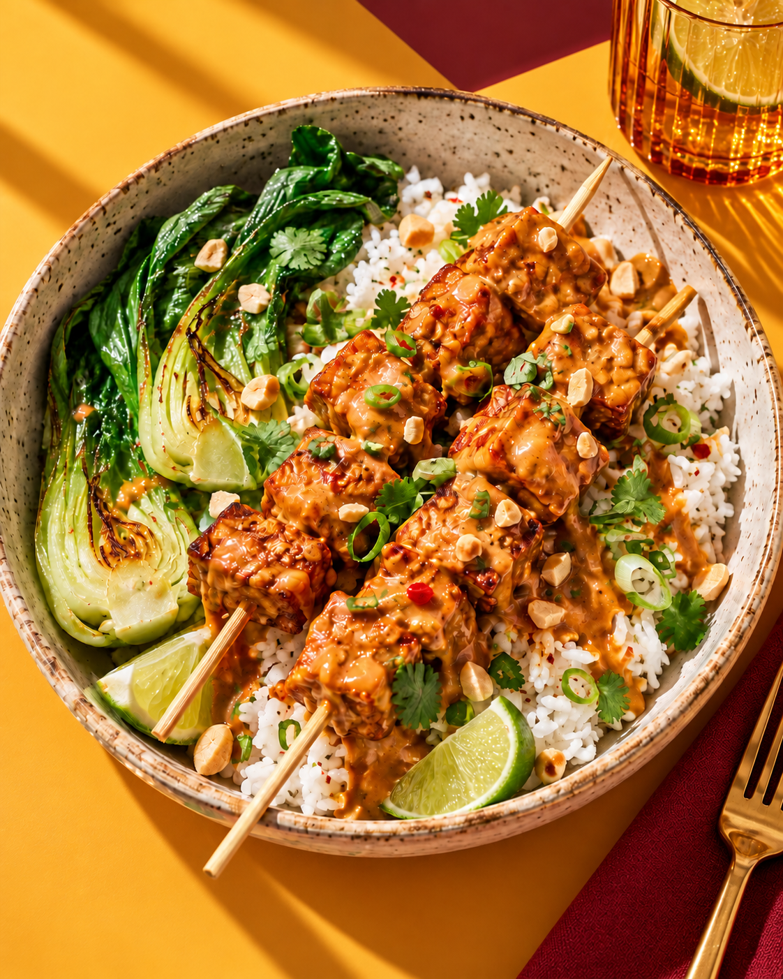 Traditional Tempeh in Thai Peanut Sauce Free Block