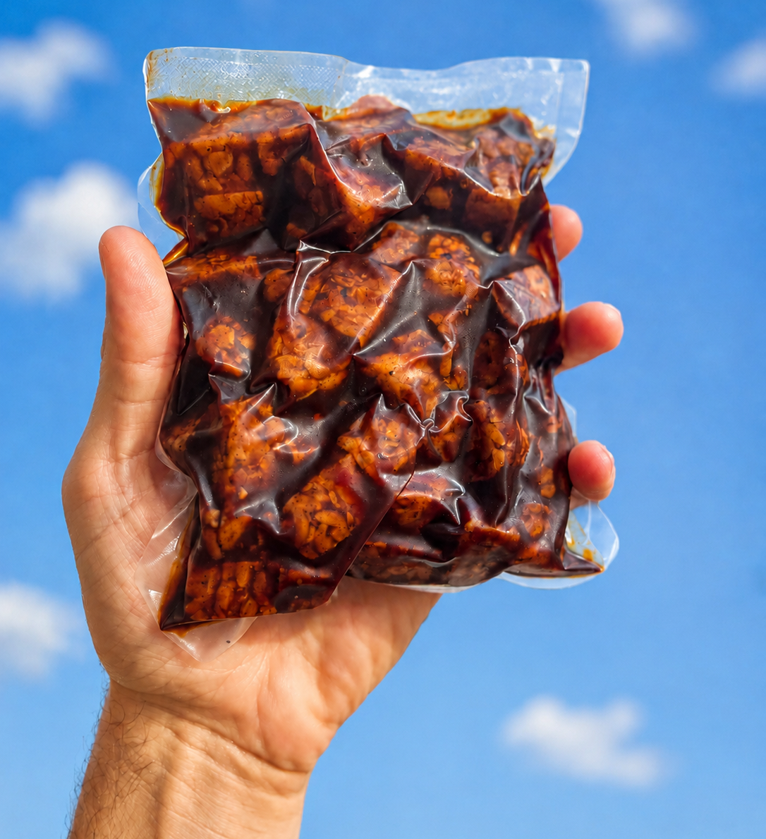 Traditional Tempeh in Spicy BBQ Sauce